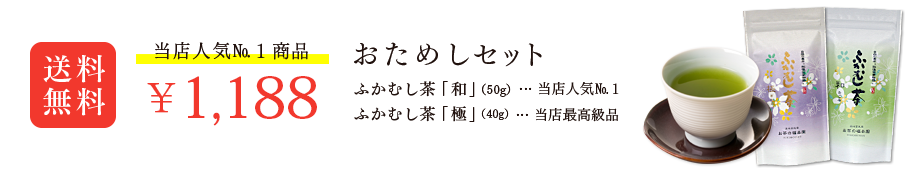 当店人気No.1商品 ふかむし茶セット 1,100円 送料無料!